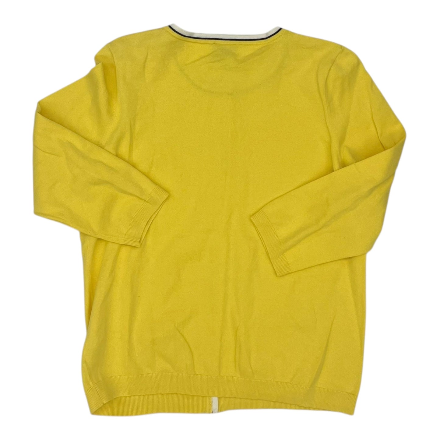 Cardigan By Talbots In Yellow, Size:Lp