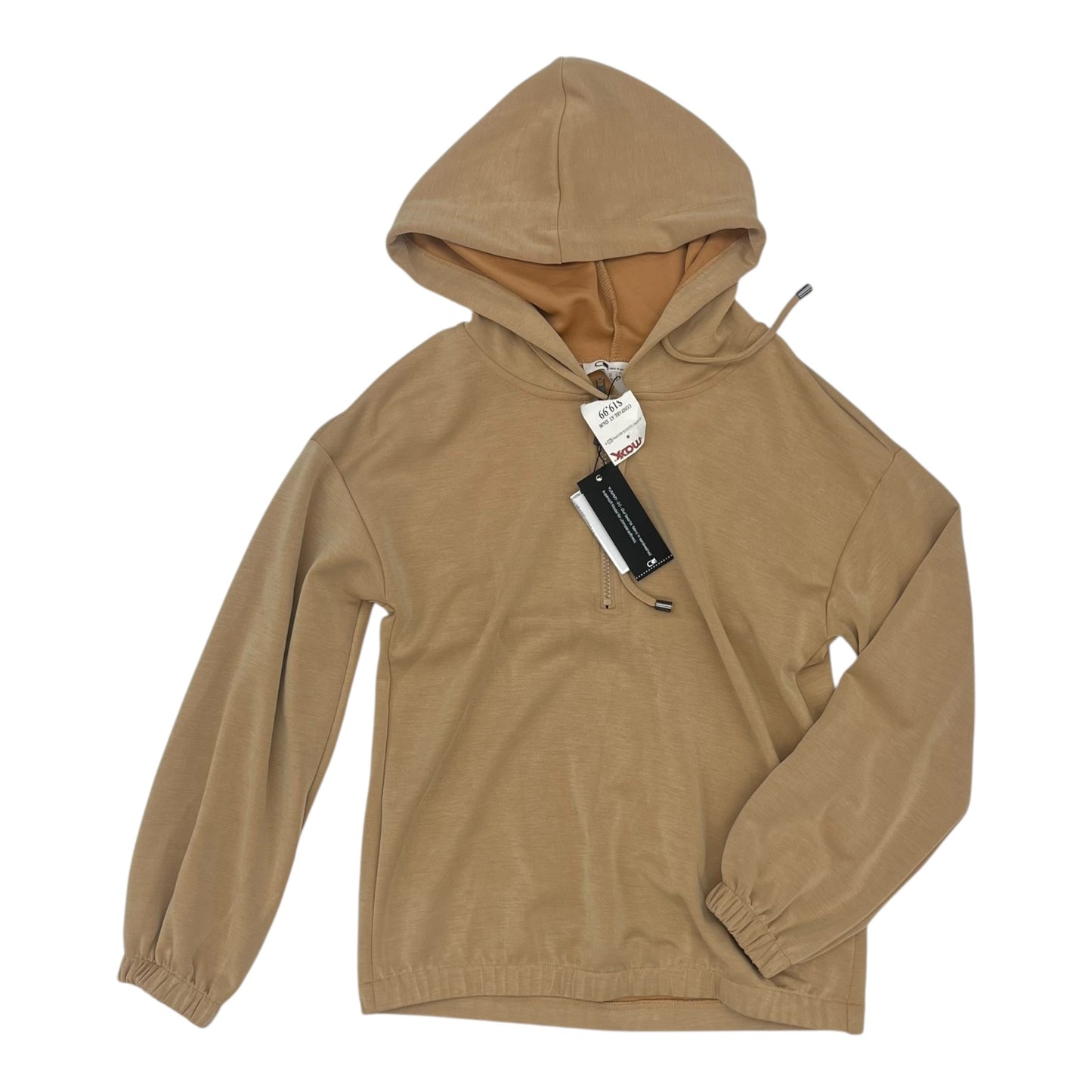 Sweatshirt Hoodie By Cable And Gauge In Tan, Size:Xs