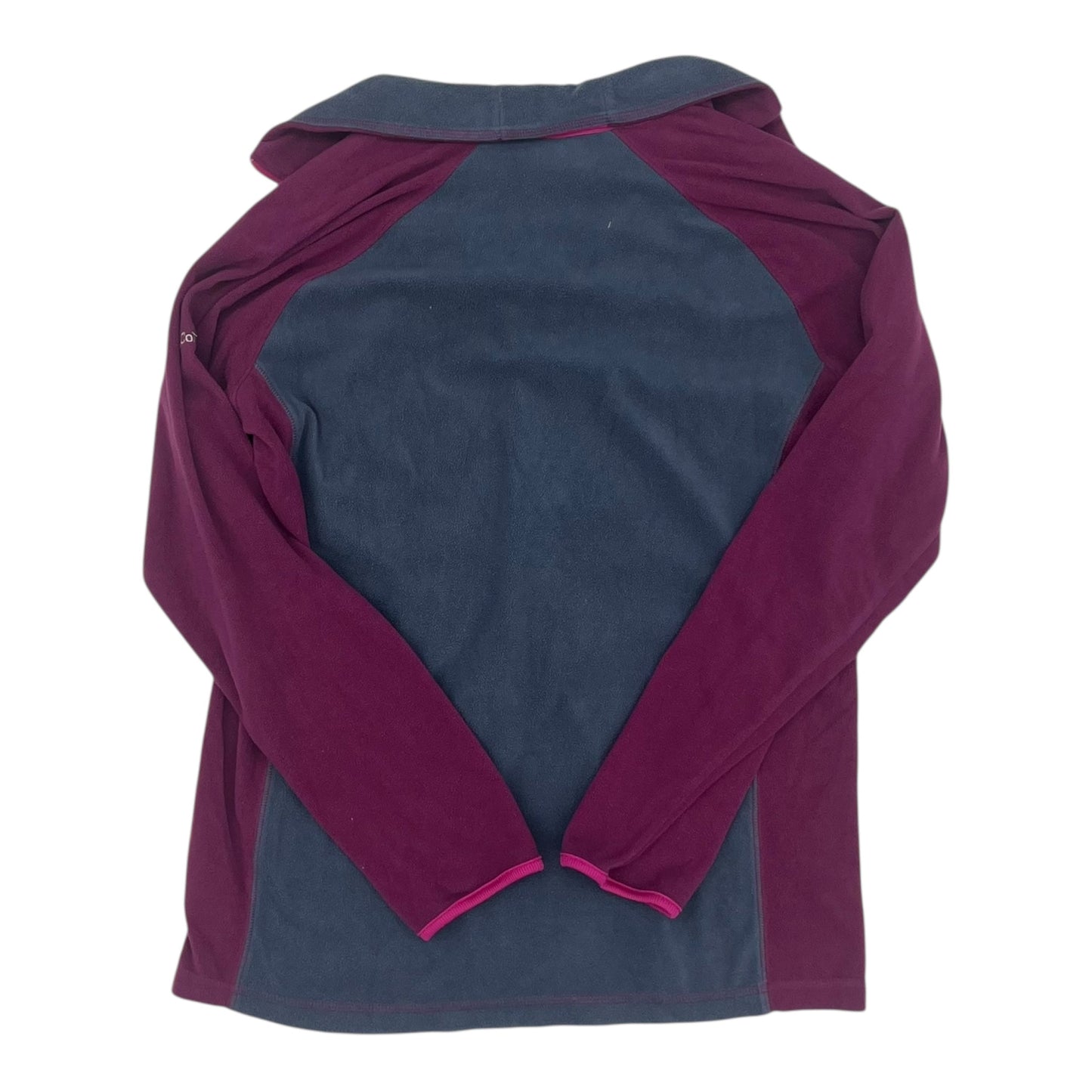 Athletic Top Ls Collar By Columbia In Grey & Purple, Size:Xl