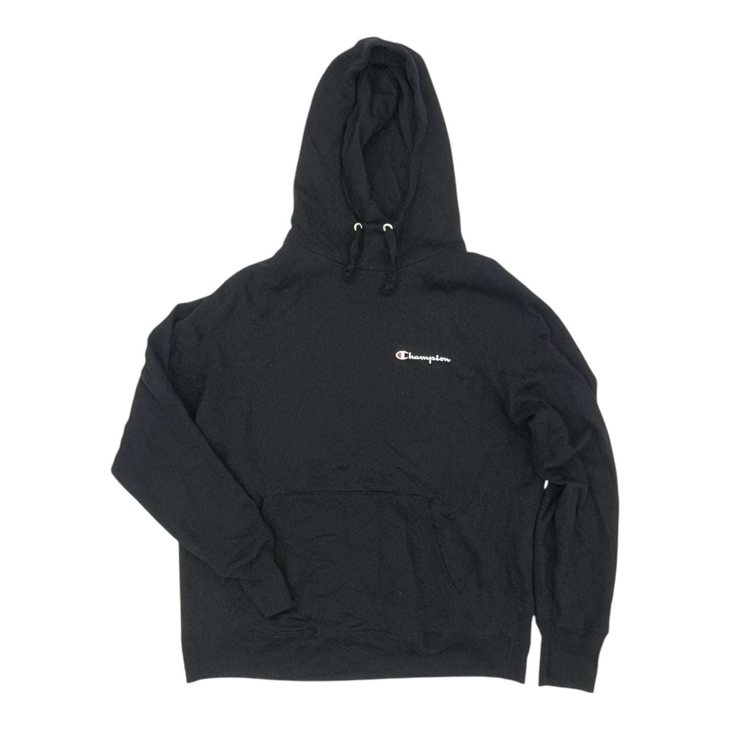 Athletic Sweatshirt Hoodie By Champion In Black, Size:L