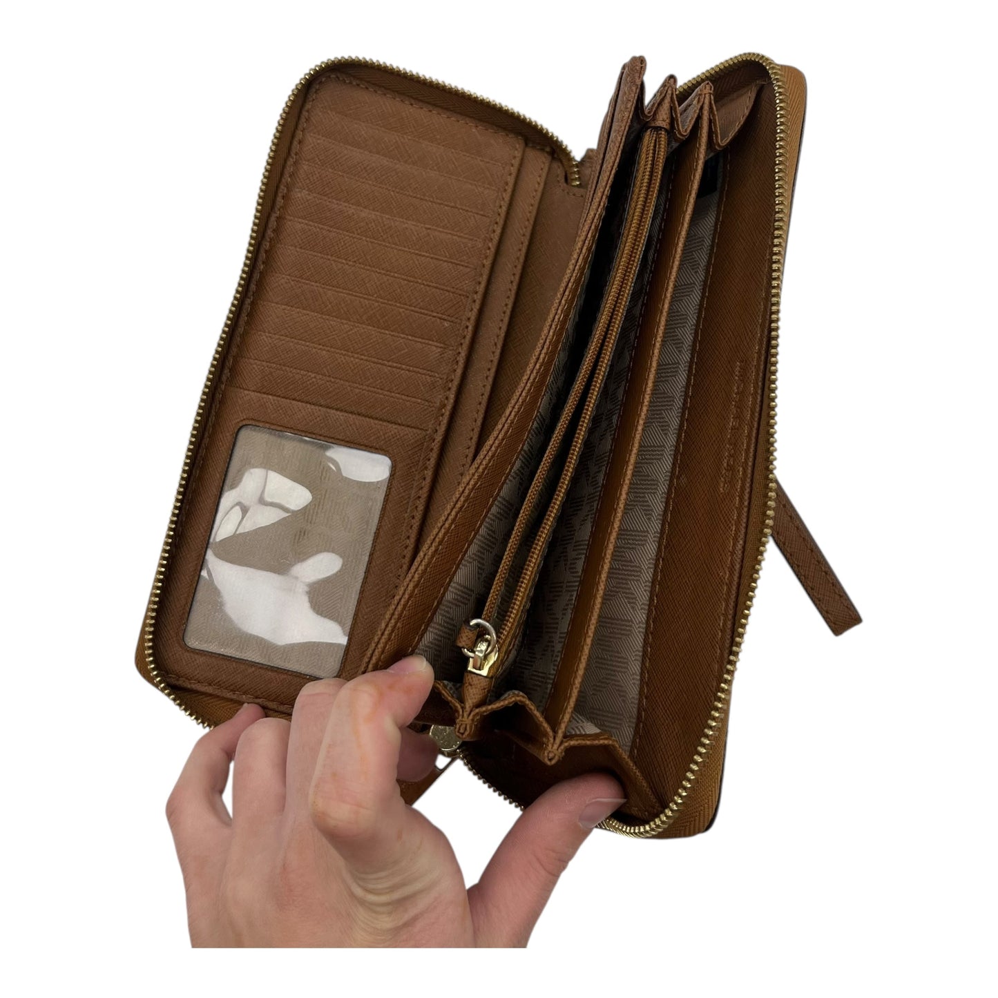 Wristlet Designer By Michael Kors In Brown, Size:Large