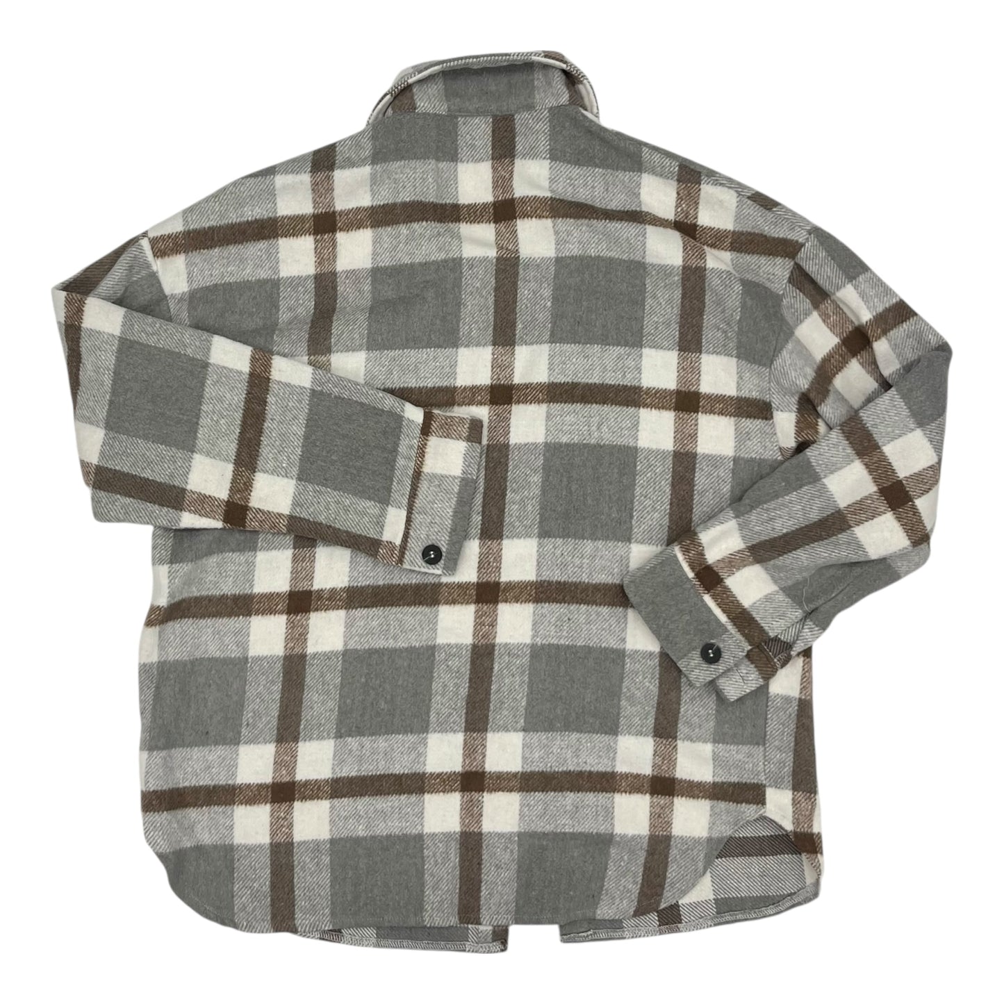 Jacket Shirt By Clothes Mentor In Plaid Pattern, Size:Xl