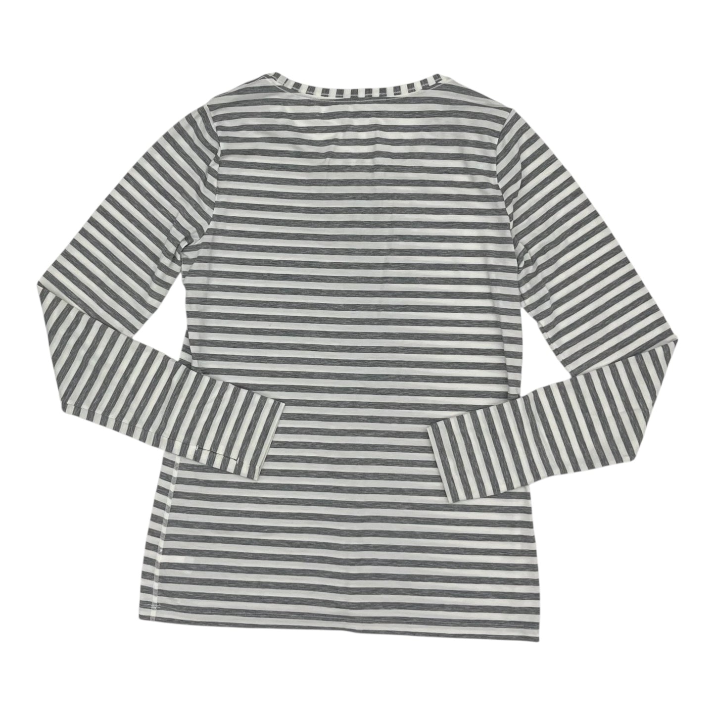 Athletic Top Ls Crewneck By Gapfit In Grey & White, Size:M