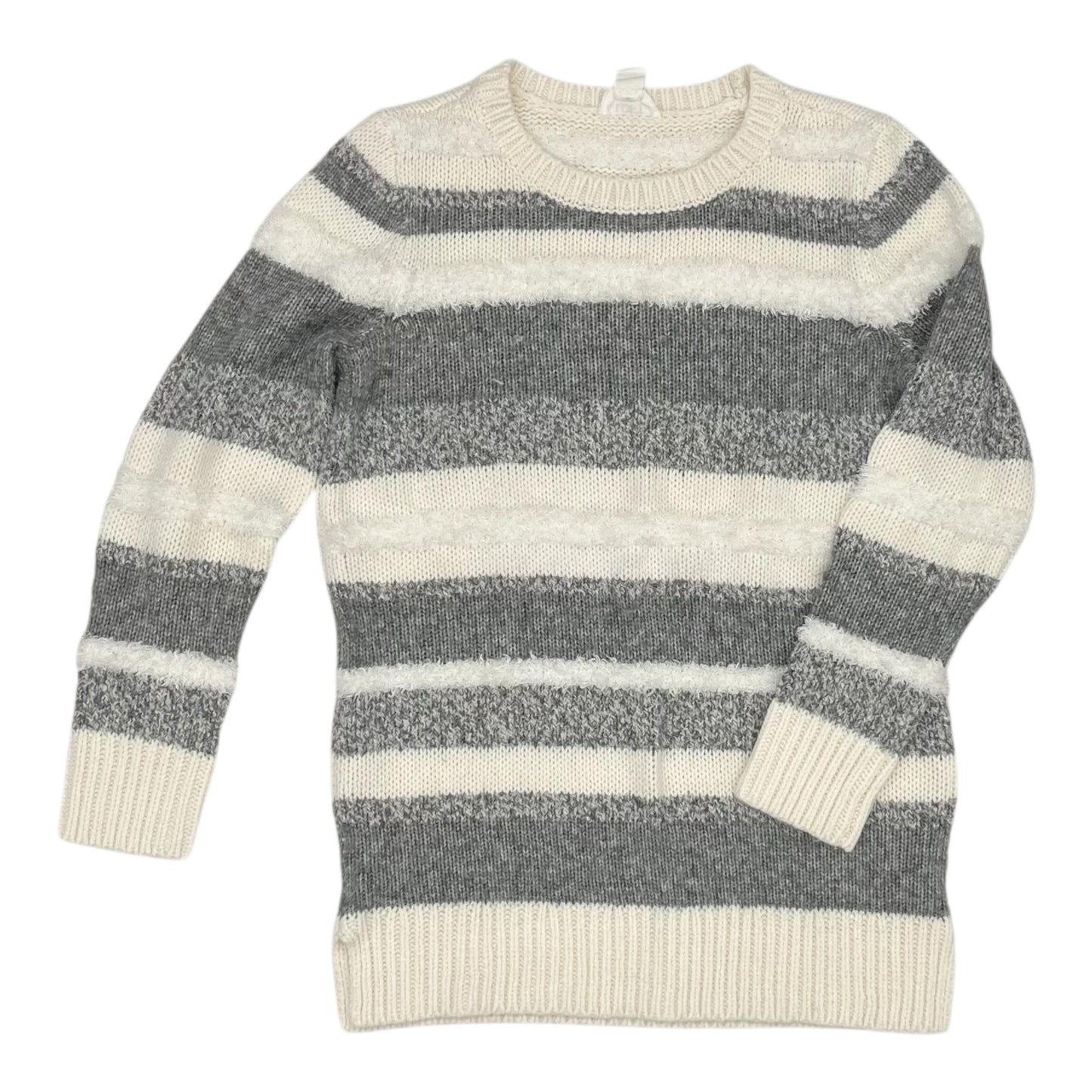 Sweater By Loft In Cream & Grey, Size:S