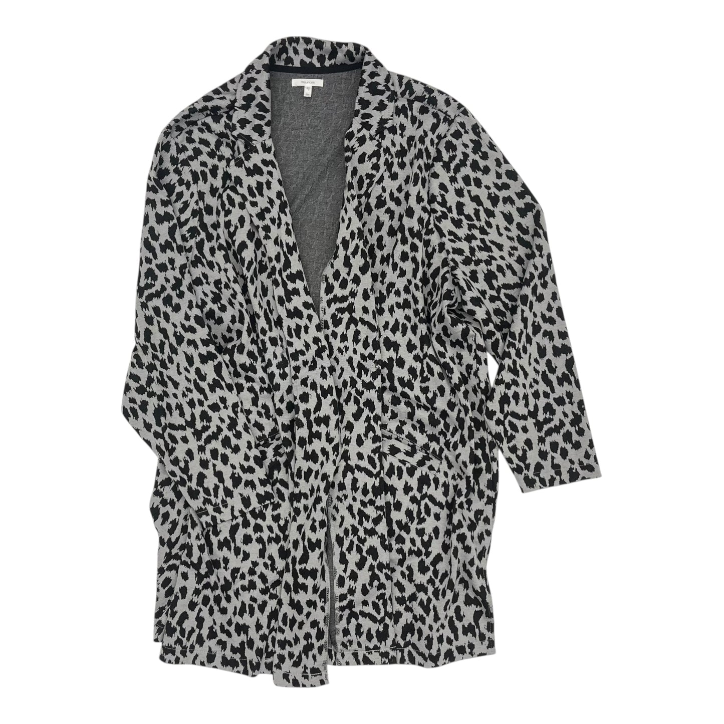 Cardigan By Maurices In Black & Grey, Size:3X
