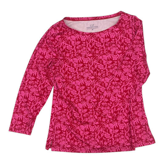 Athletic Top Ls Crewneck By Vineyard Vines In Pink, Size:M