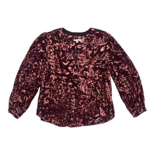 BLOUSE LS by CHICOS in MAROON, Size:L