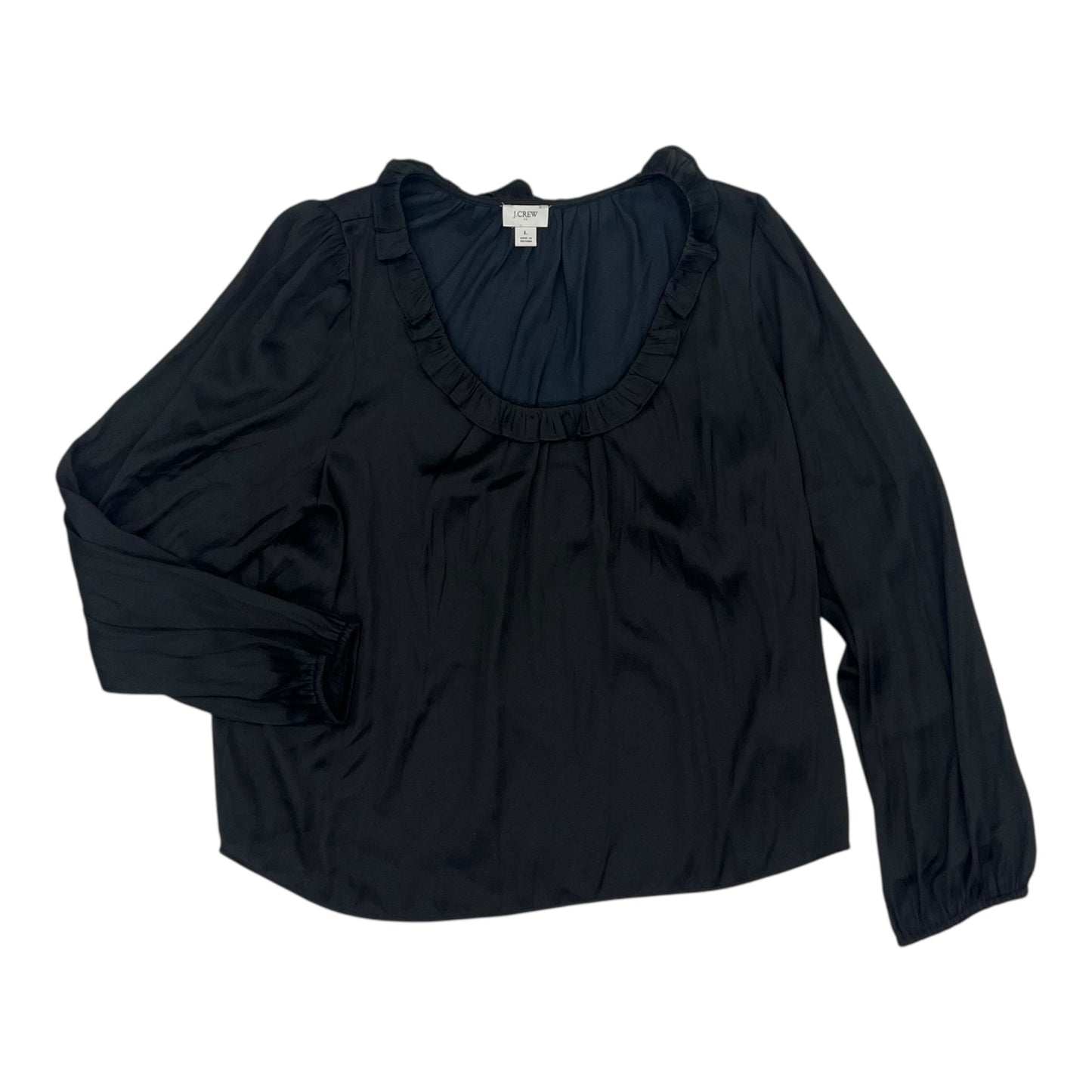 BLOUSE LS by J. CREW in BLACK, Size:L
