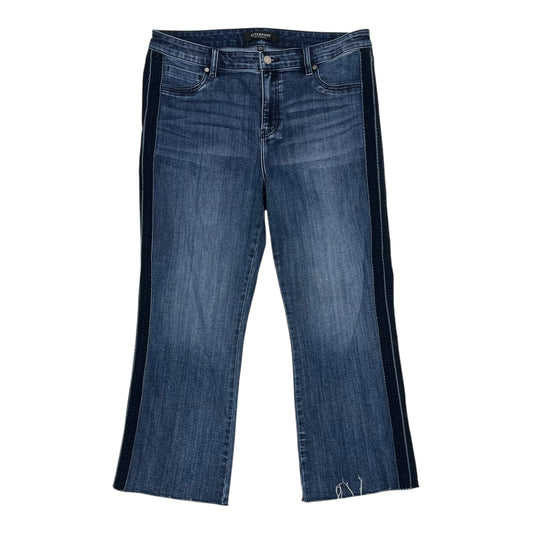 Jeans Flared By Liverpool In Blue Denim, Size:14