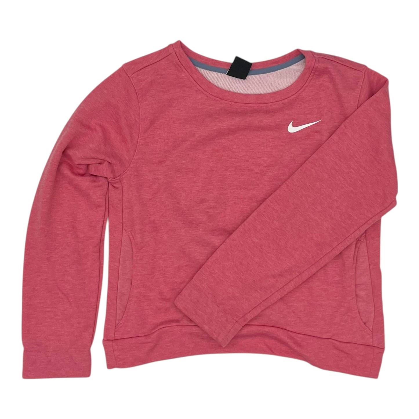 Athletic Top Ls Crewneck By Nike Apparel In Pink, Size:Xl