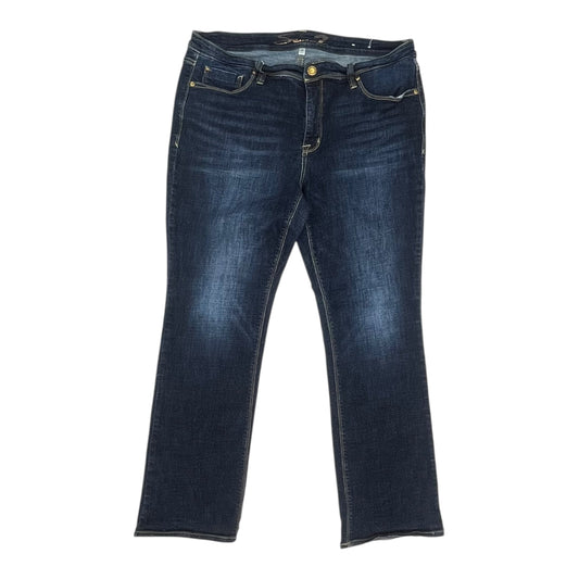 Jeans Boot Cut By Seven 7 In Blue Denim, Size:18