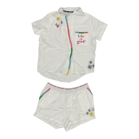 Pajamas 2Pc By Life Is Good In White, Size:S