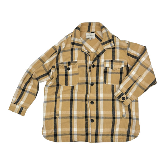 Jacket Shirt By Lucky Brand In Tan, Size:L