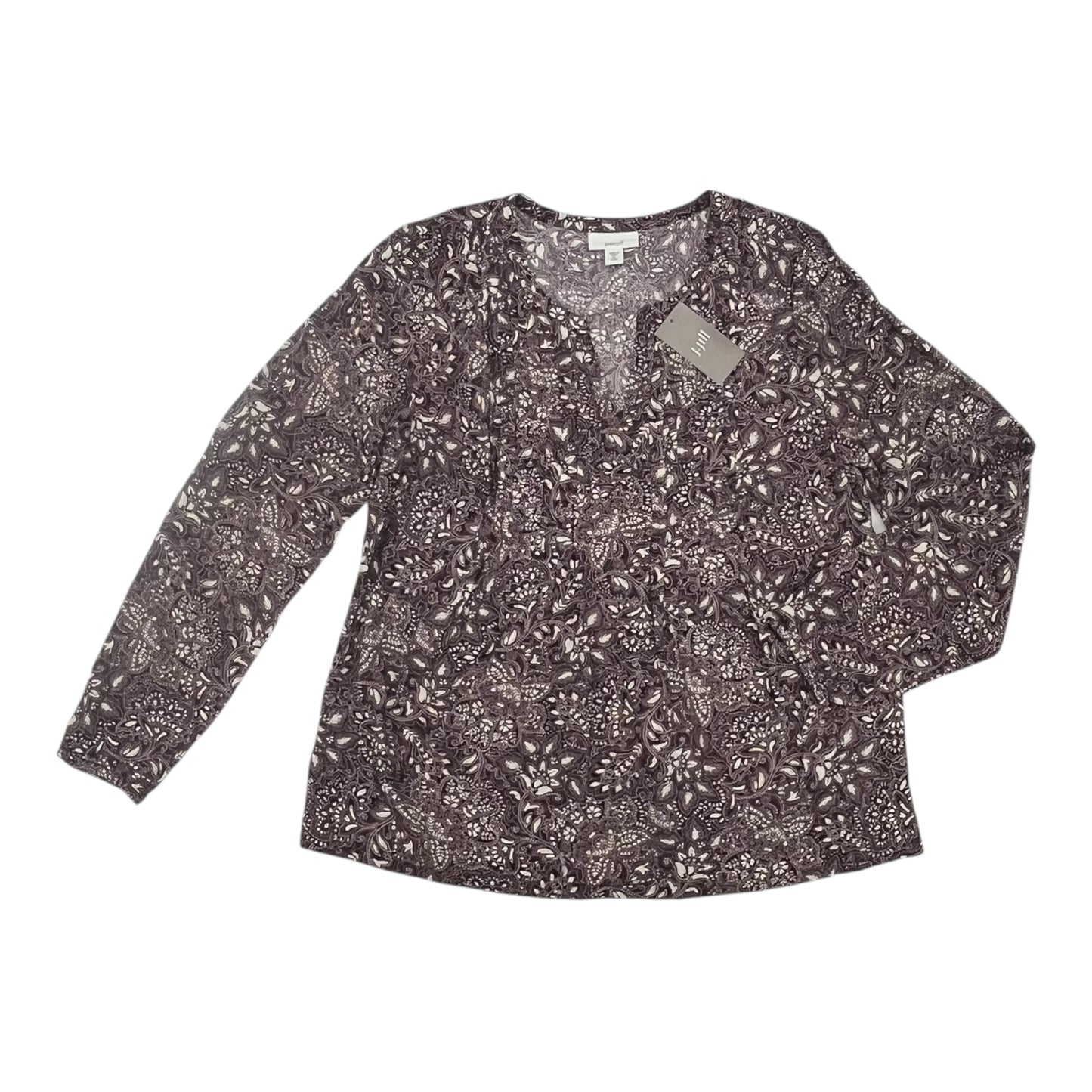 Blouse Ls By Pure Jill In Purple, Size:Xsp