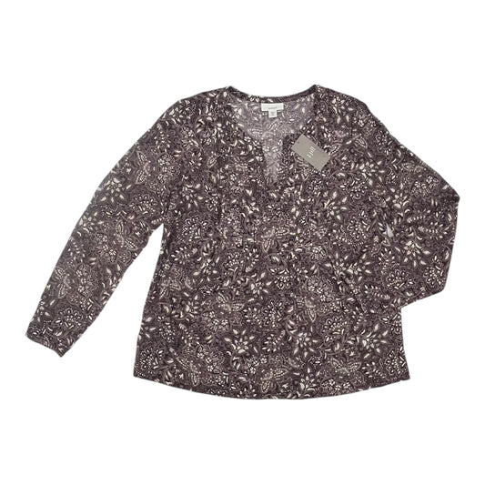Blouse Ls By Pure Jill In Purple, Size:Xsp
