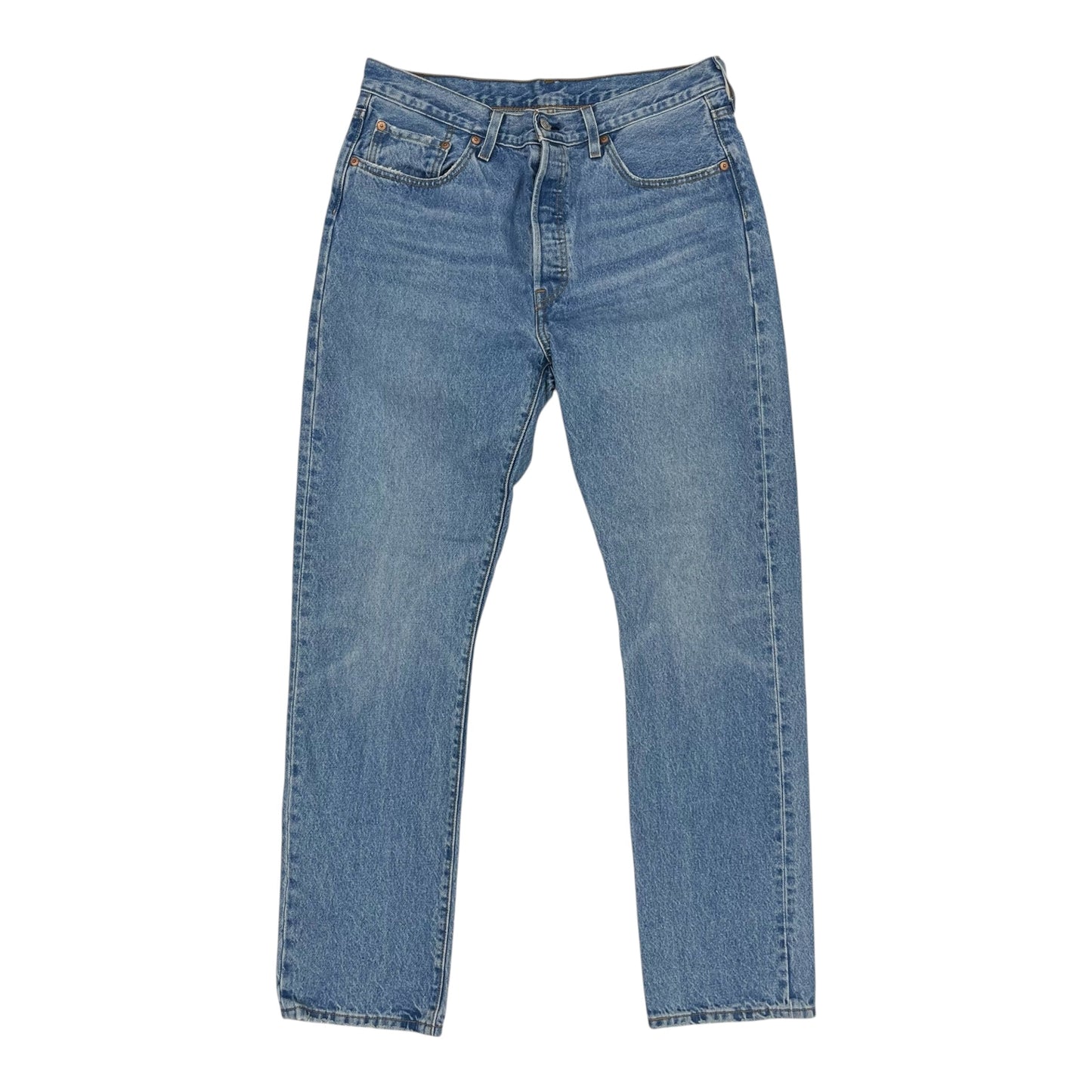 Jeans Straight By Levis In Blue Denim, Size:16
