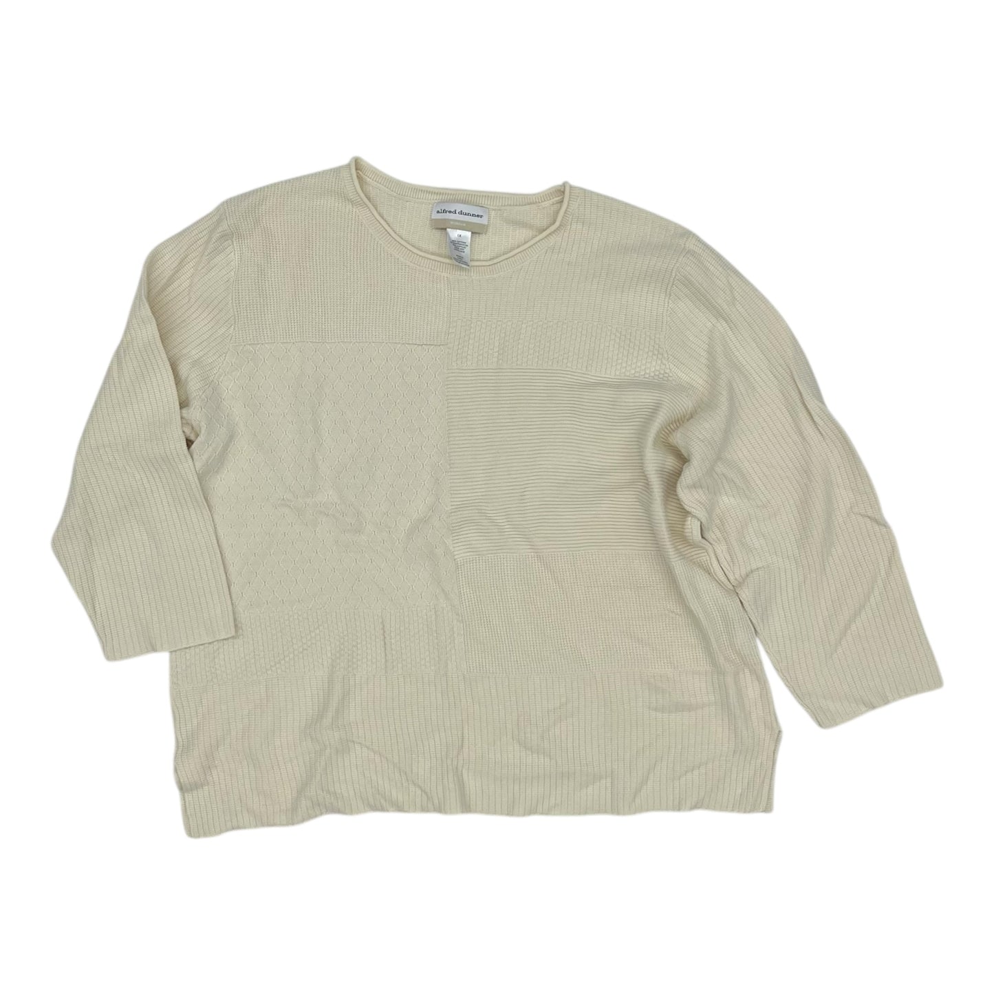 Sweater By Alfred Dunner In Cream, Size:1X