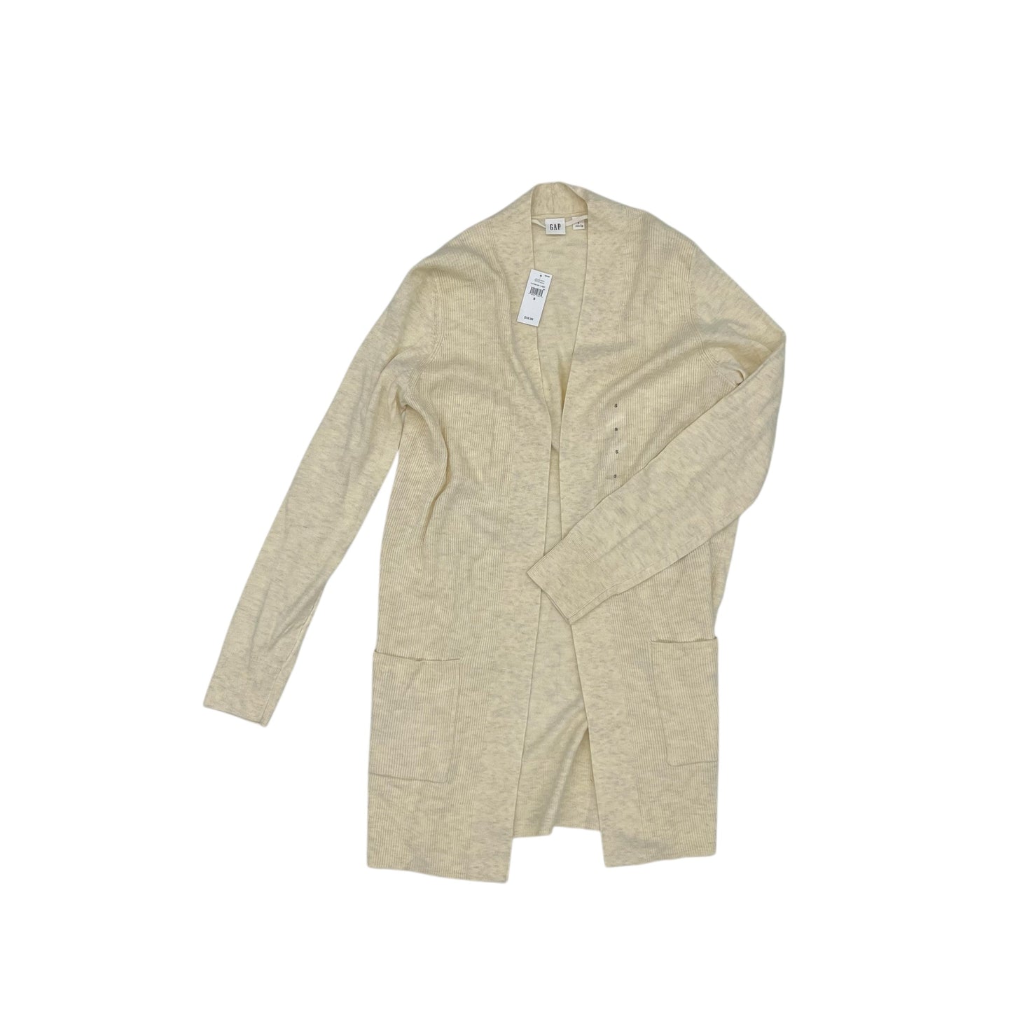 Sweater Cardigan By Gap In Cream, Size:S
