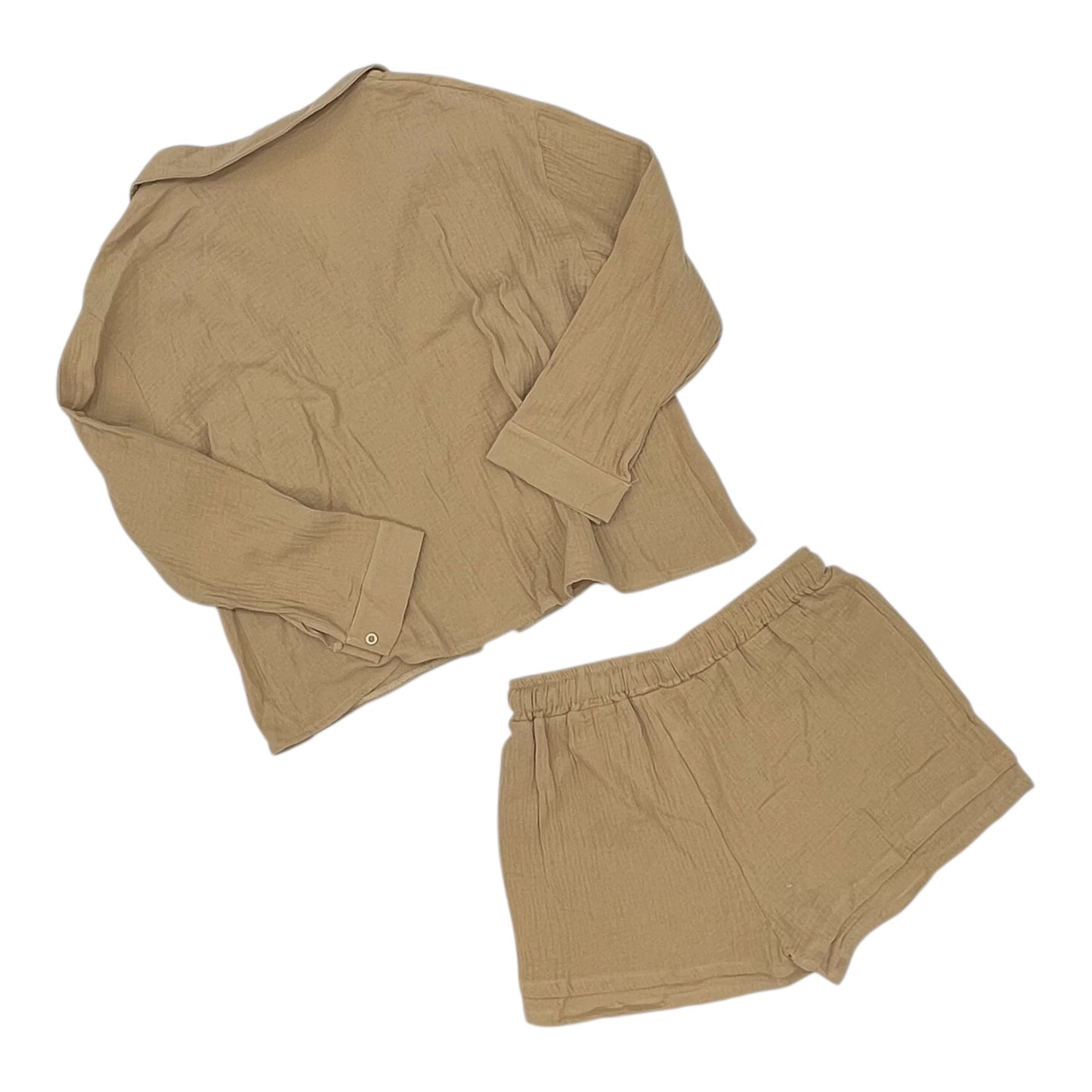 Shorts Set By Cme In Tan, Size:Xl