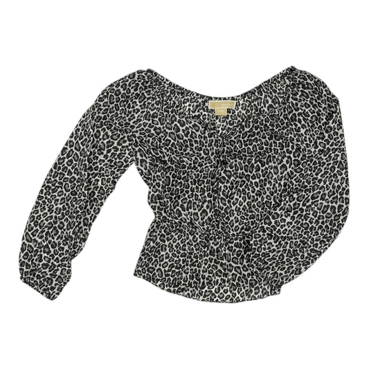 Blouse Designer By Michael Kors In Animal Print, Size:Mp
