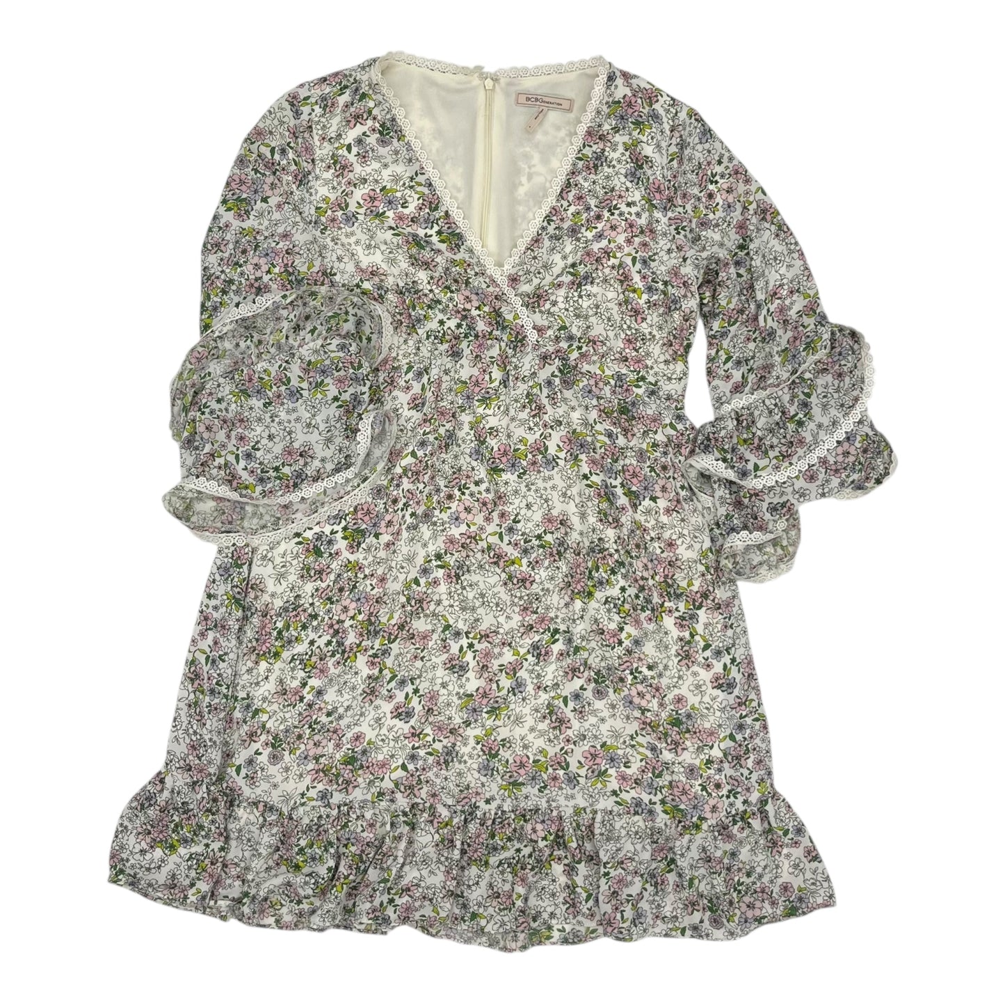 Dress Party Short By Bcbgeneration In Cream & Green, Size:4