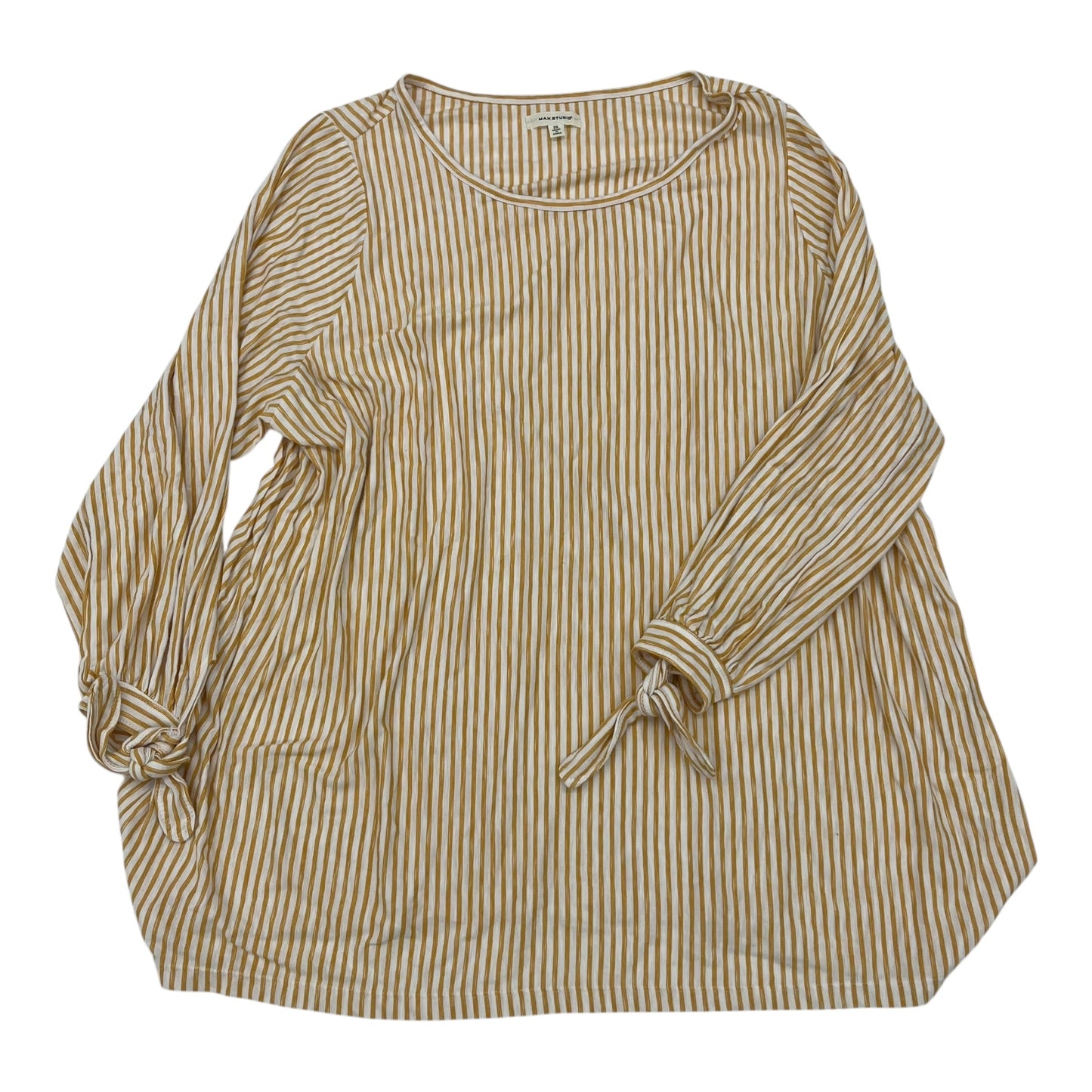 Top 3/4 Sleeve By Max Studio In Yellow, Size:3X