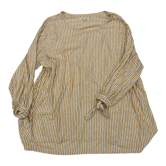 Top 3/4 Sleeve By Max Studio In Yellow, Size:3X