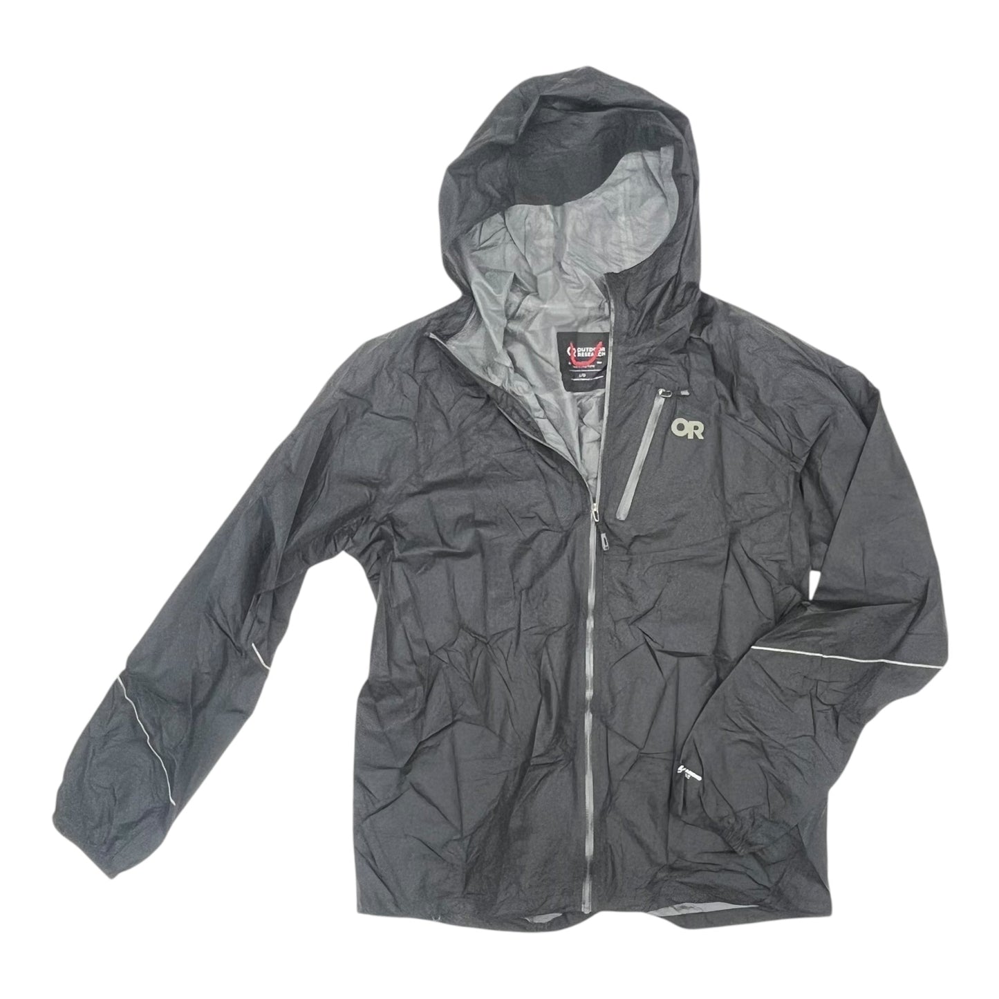 Jacket Windbreaker By Clothes Mentor In Black, Size:L