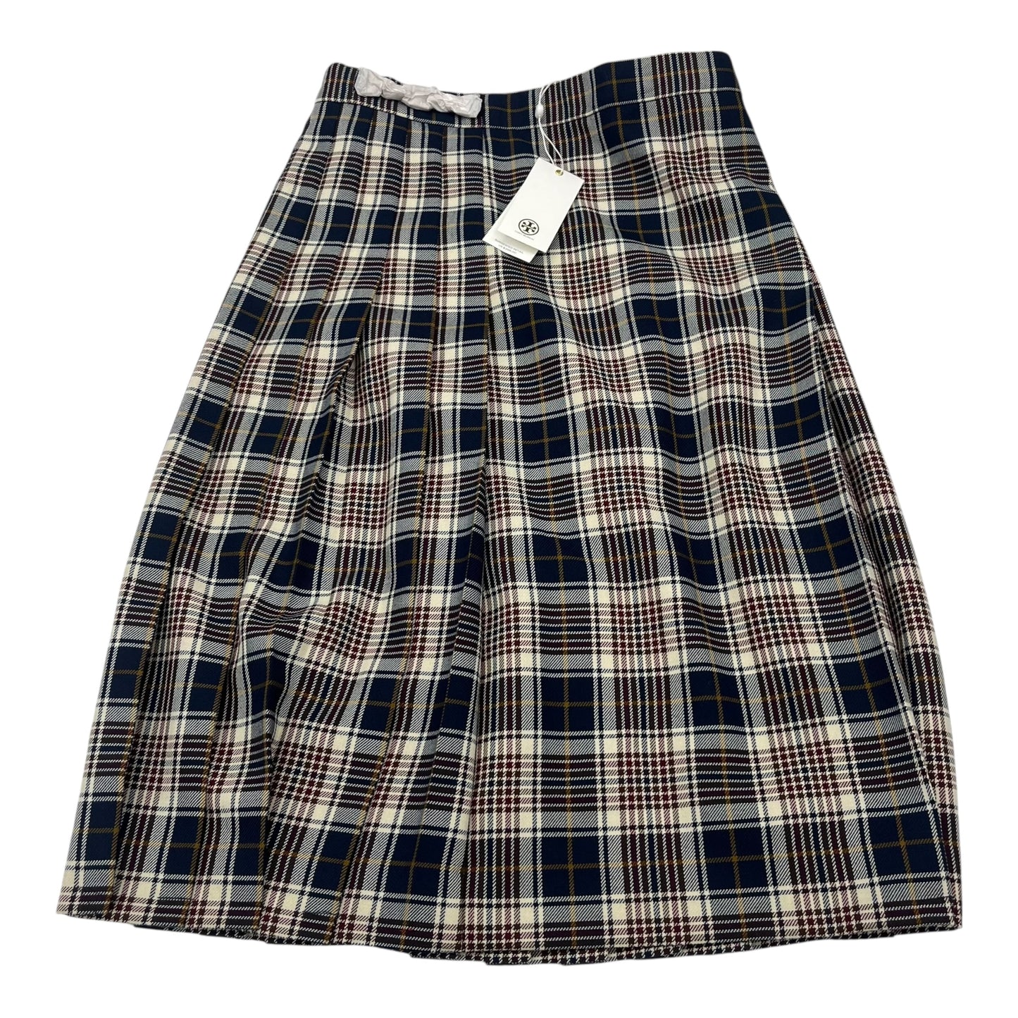 Skirt Designer By Tory Burch In Plaid Pattern, Size:2