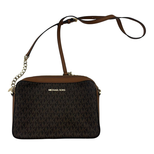 Crossbody Designer By Michael Kors In Brown, Size:Small