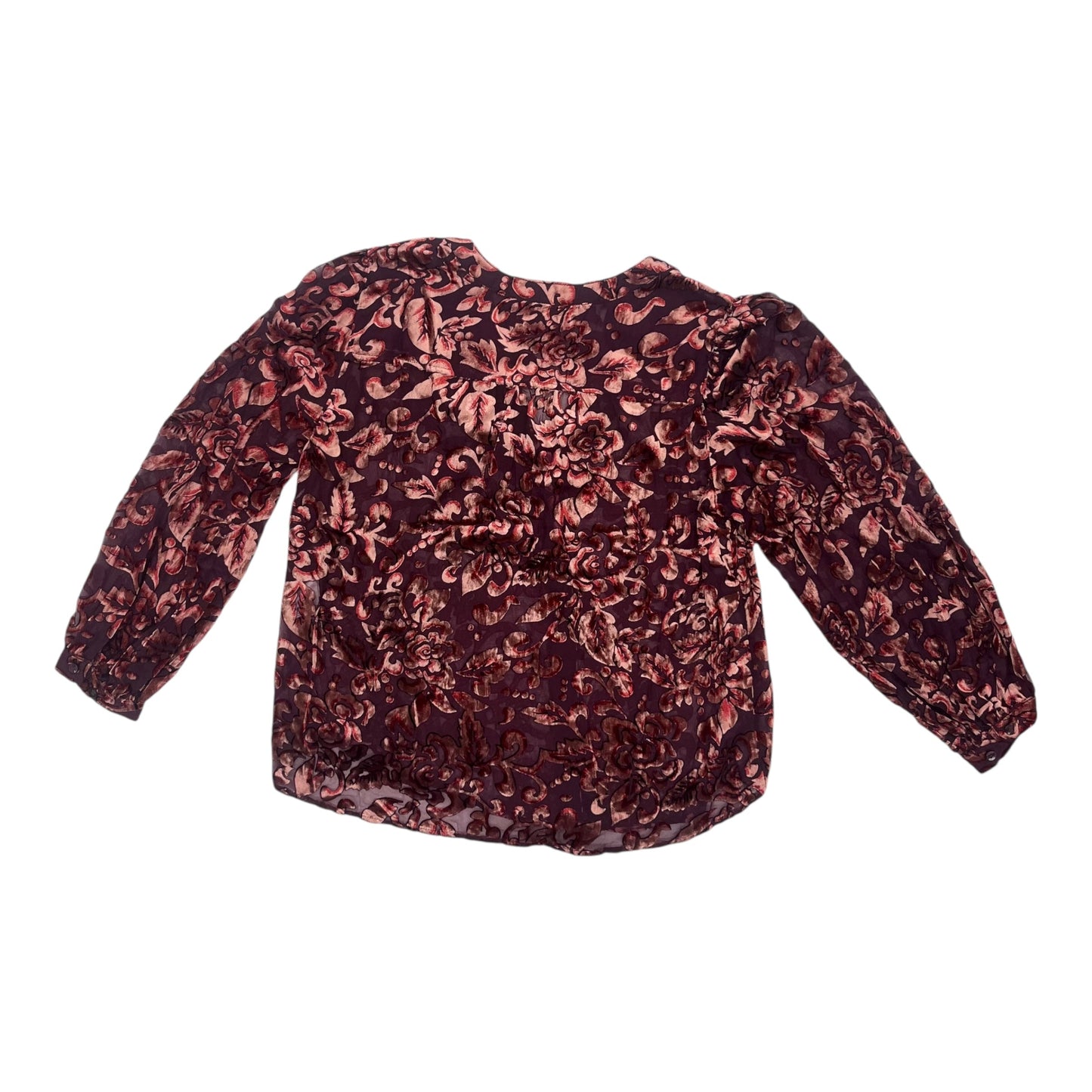 BLOUSE LS by CHICOS in MAROON, Size:L
