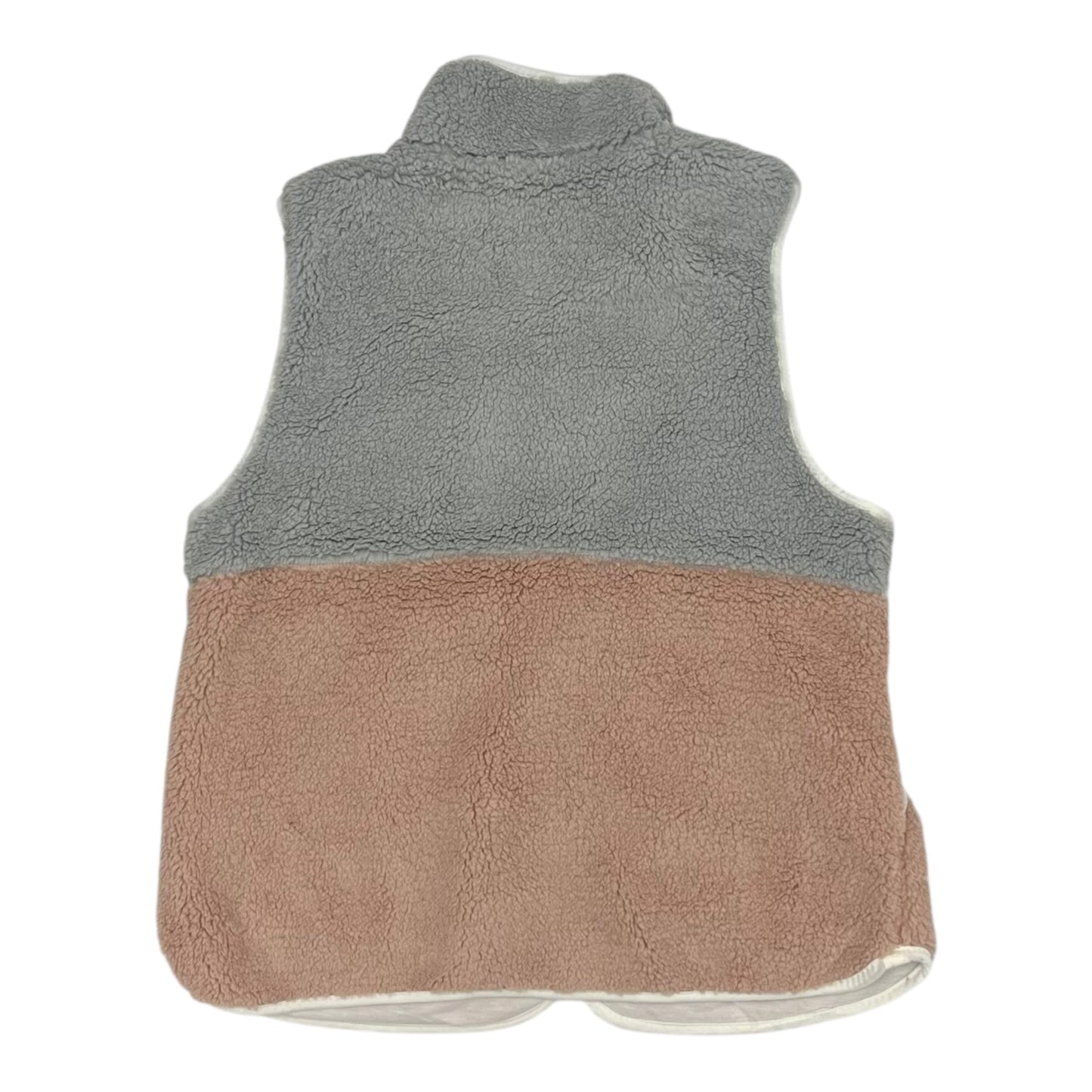 Vest Faux Fur & Sherpa By Maurices In Grey & Pink, Size:M