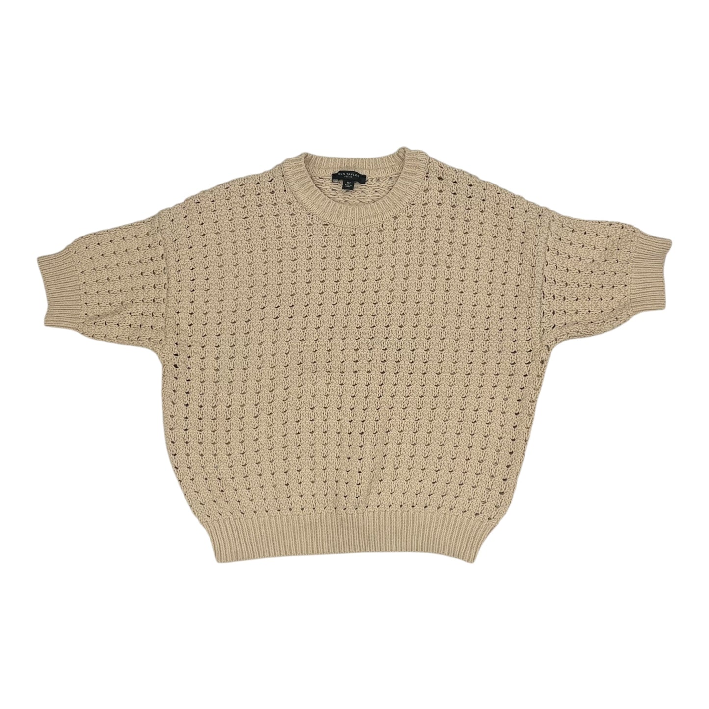 Sweater Ss By Ann Taylor In Tan, Size:Xlp