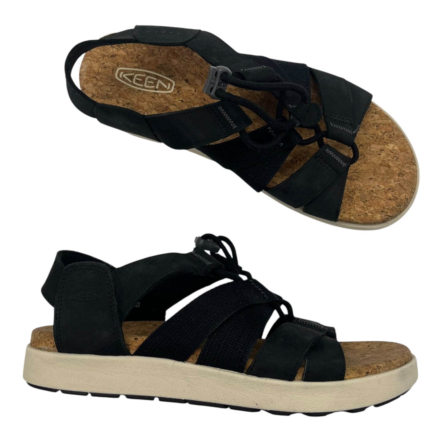 Sandals Flats By Keen In Black, Size:9.5