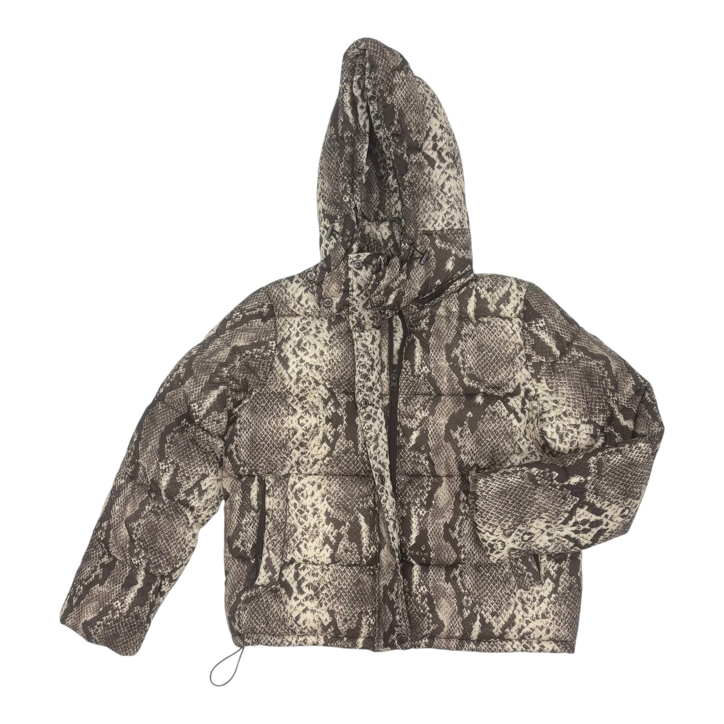COAT PUFFER & QUILTED by AQUA In SNAKESKIN PRINT, Size: S
