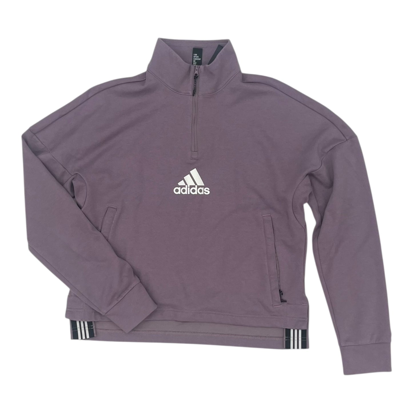 Athletic Sweatshirt Collar By Adidas In Purple, Size:M