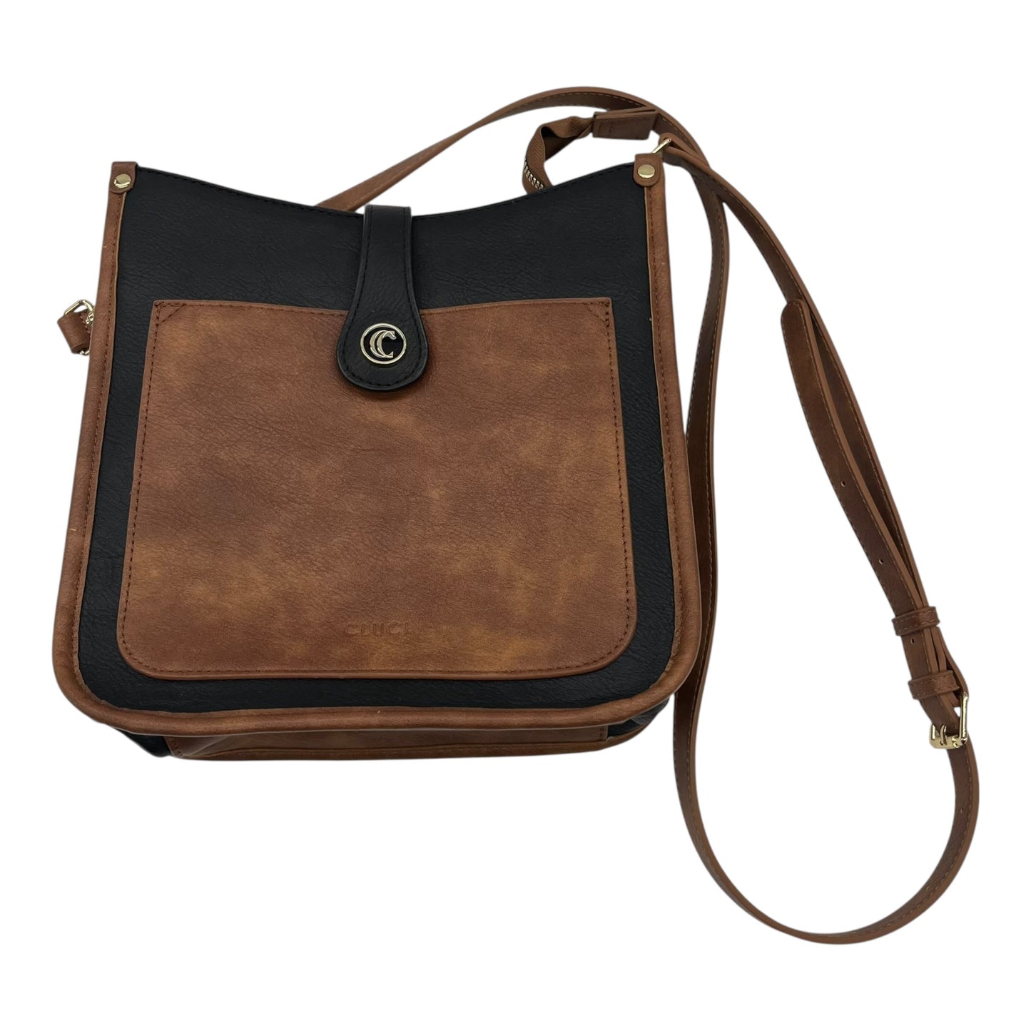 Crossbody By Clothes Mentor In Black & Brown, Size:Large