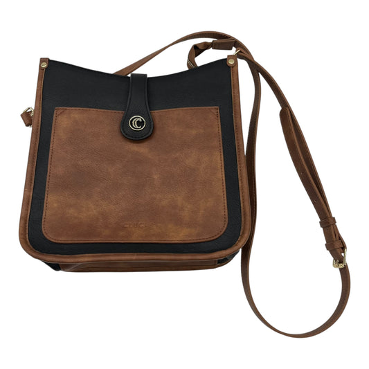 Crossbody By Clothes Mentor In Black & Brown, Size:Large