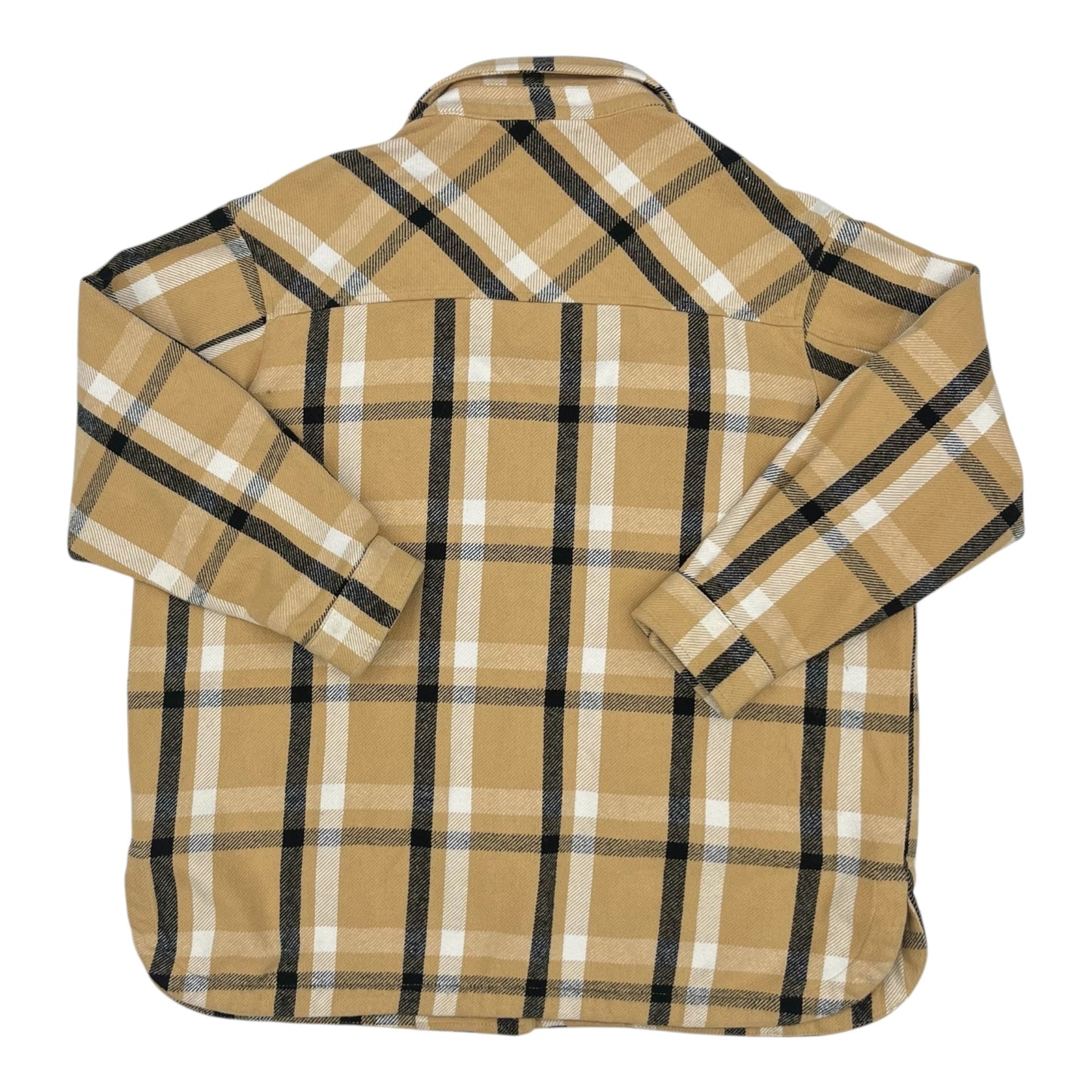 Jacket Shirt By Lucky Brand In Tan, Size:L