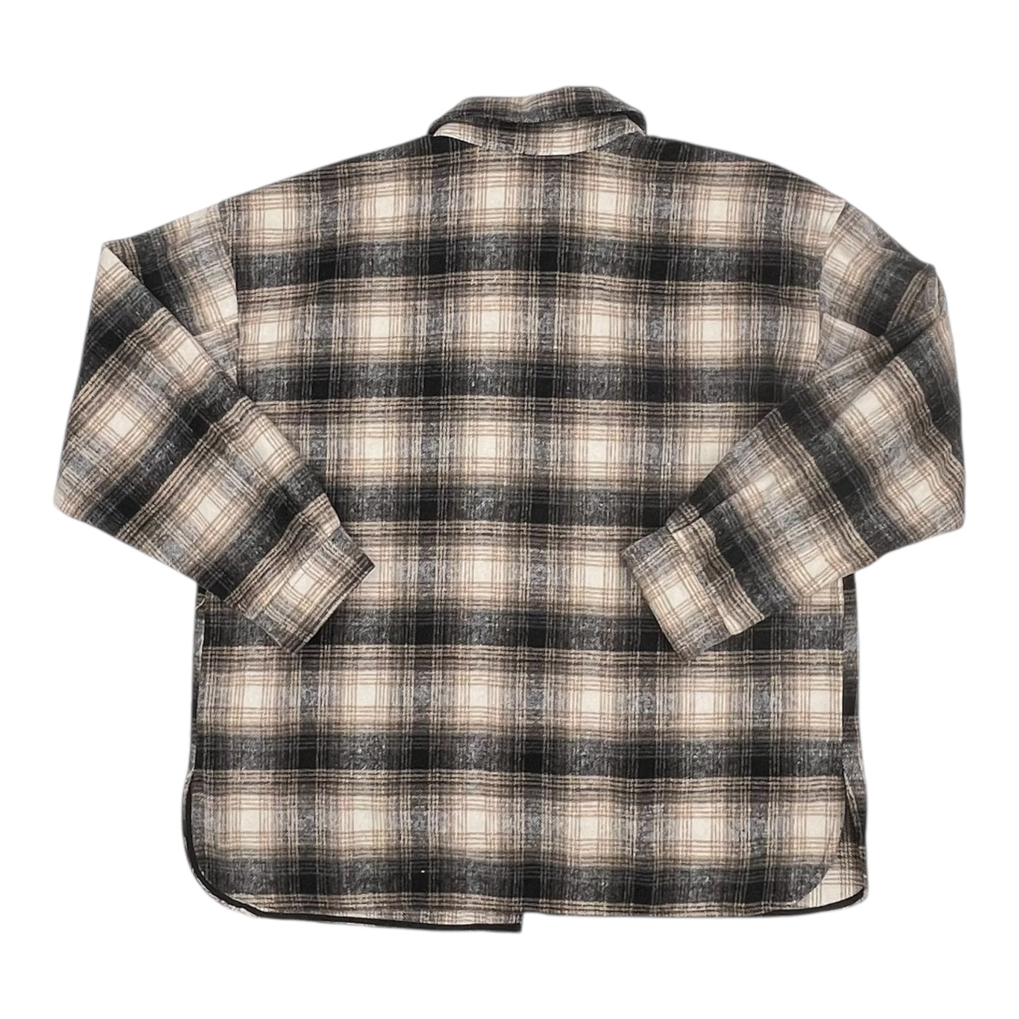 Jacket Shirt By Wild Fable In Black & Brown, Size:Xxl
