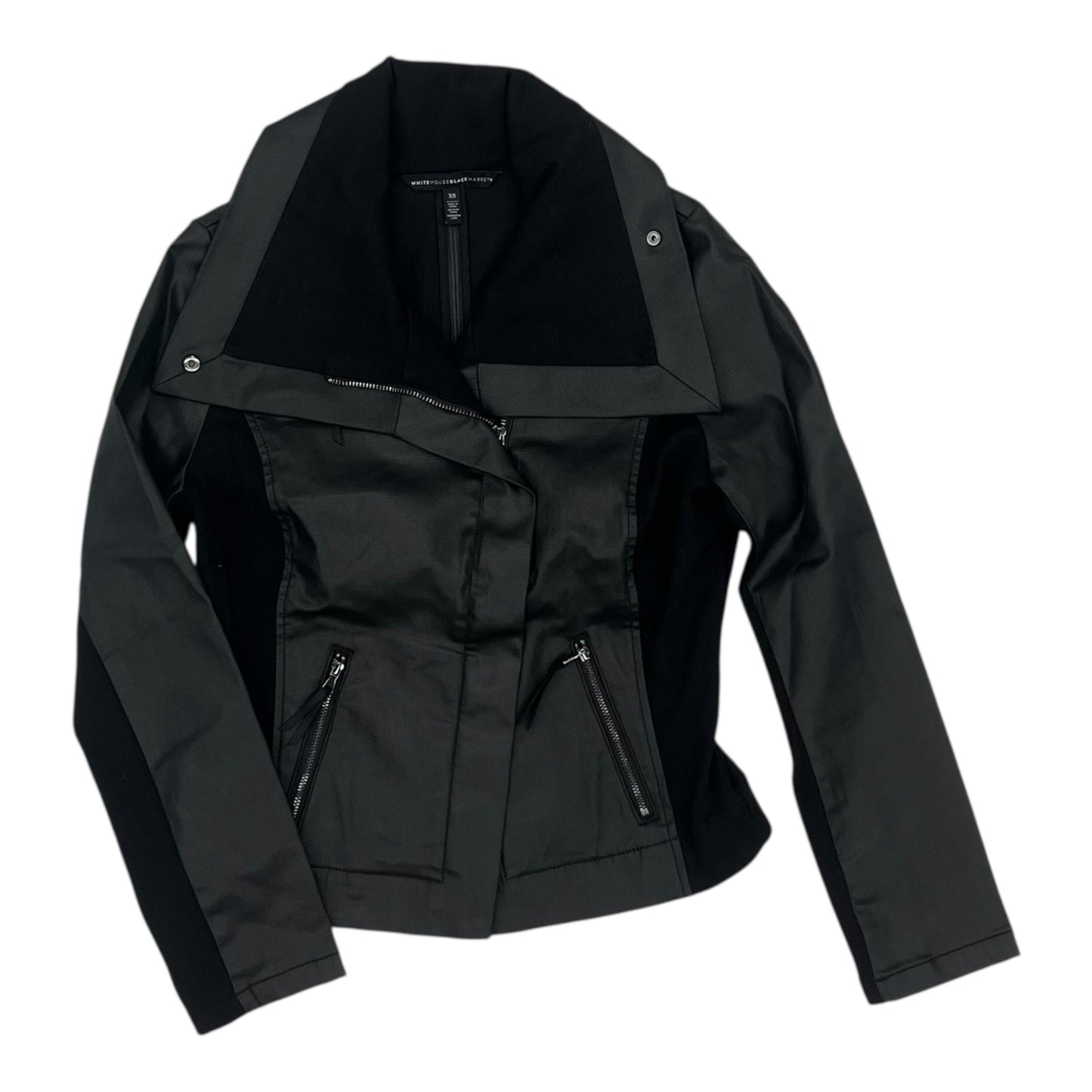 Jacket Moto By White House Black Market In Black, Size:Xs