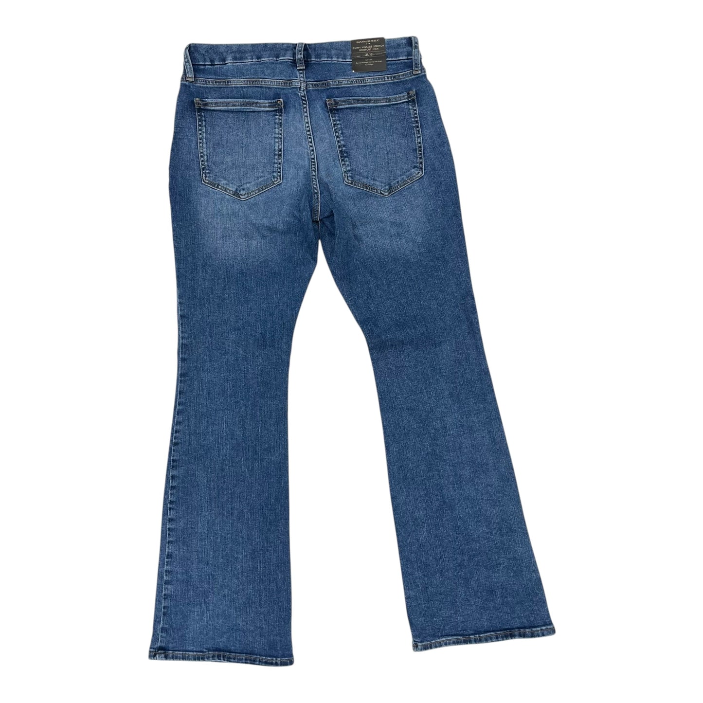 Jeans Boot Cut By Banana Republic In Blue Denim, Size:12