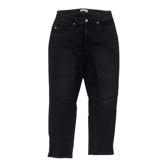 Jeans Boyfriend By Loft In Black Denim, Size:6