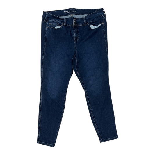 Jeans Jeggings By Torrid In Blue Denim, Size:22