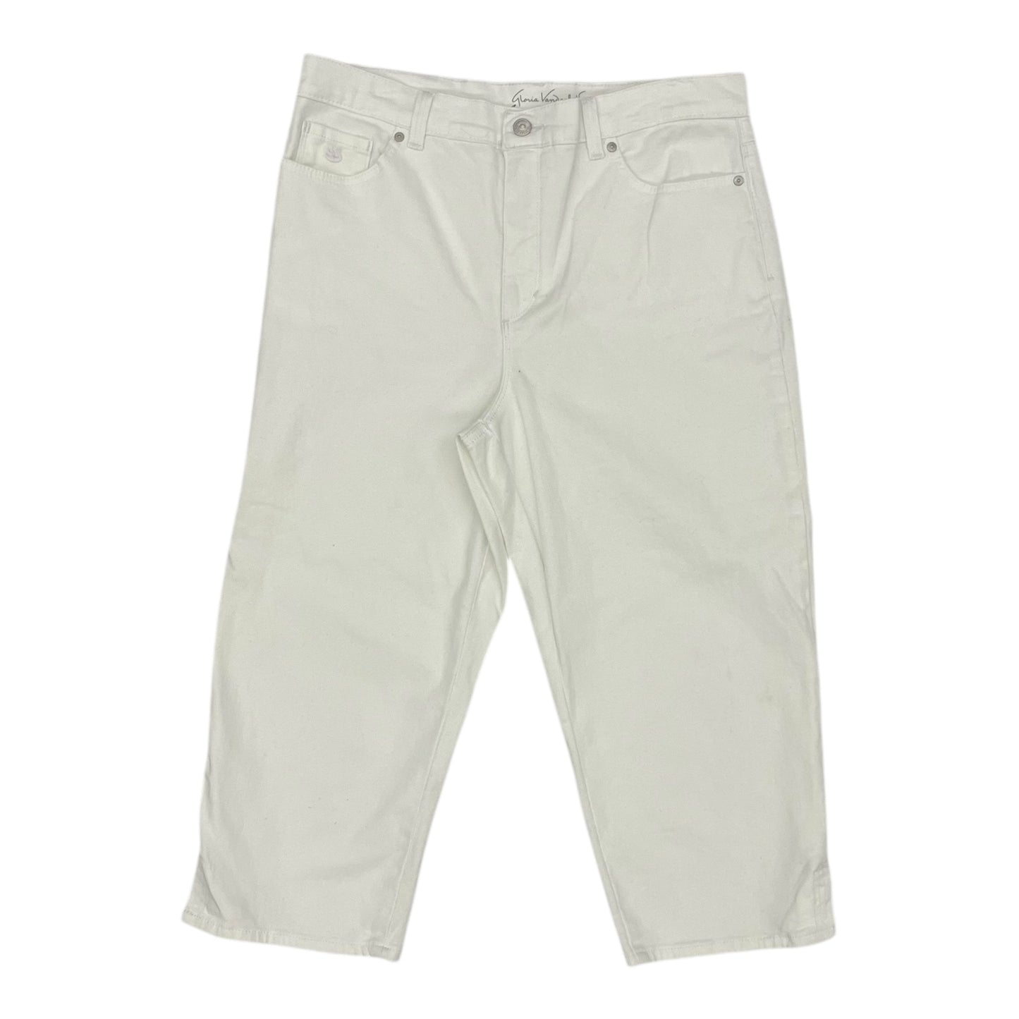 Pants Cropped By Gloria Vanderbilt In Cream, Size:14