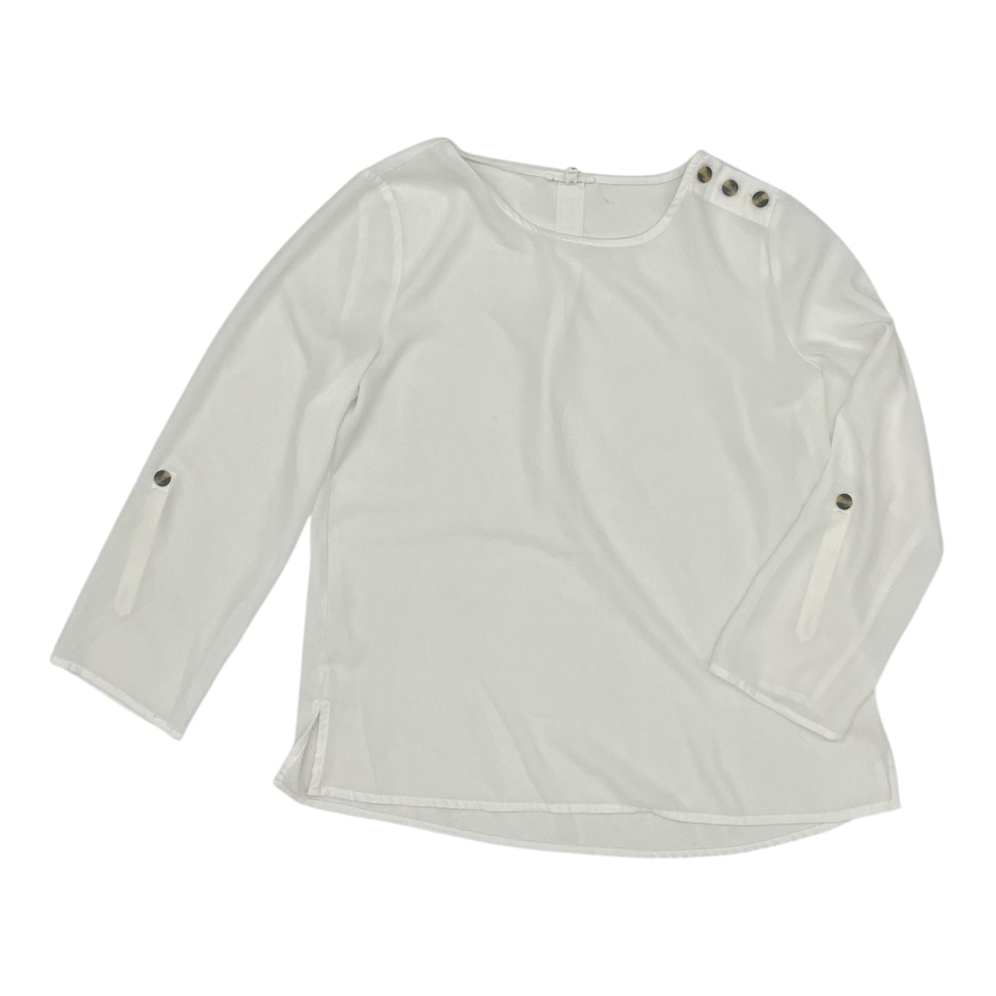 Blouse 3/4 Sleeve By Maurices In Cream, Size:M