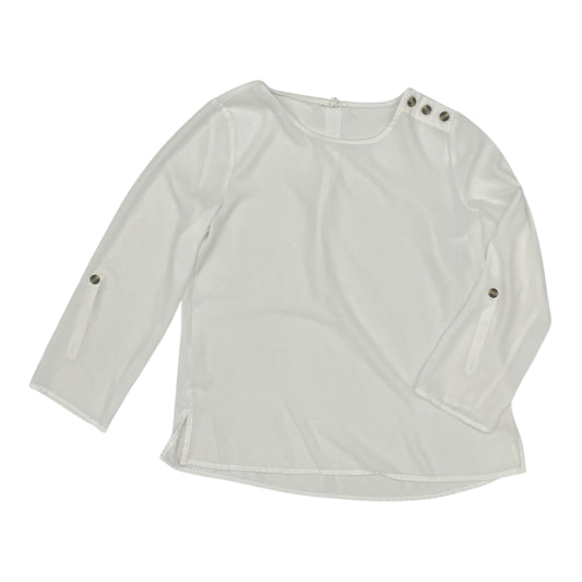 Blouse 3/4 Sleeve By Maurices In Cream, Size:M