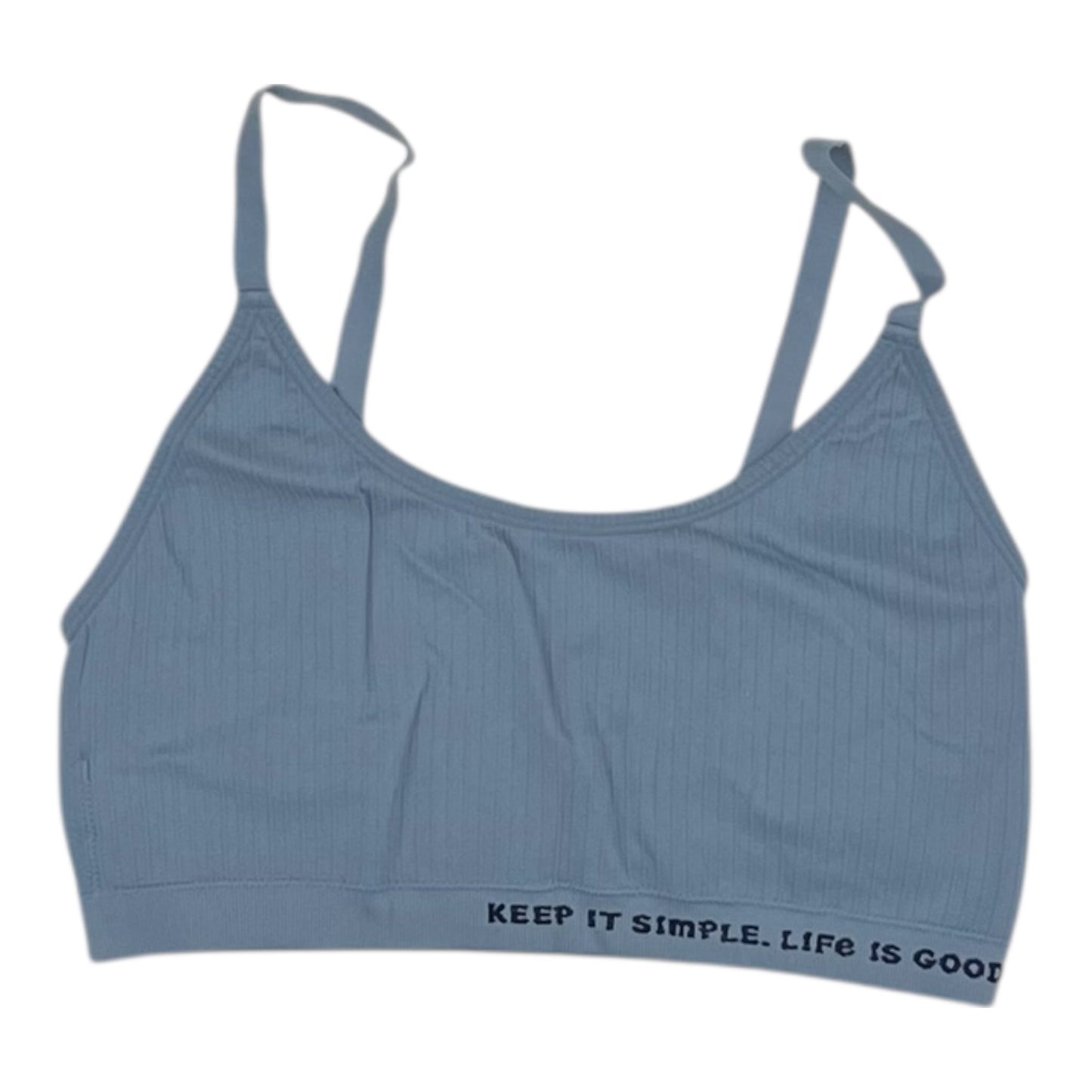 Athletic Bra By Life Is Good In Blue, Size:Xl