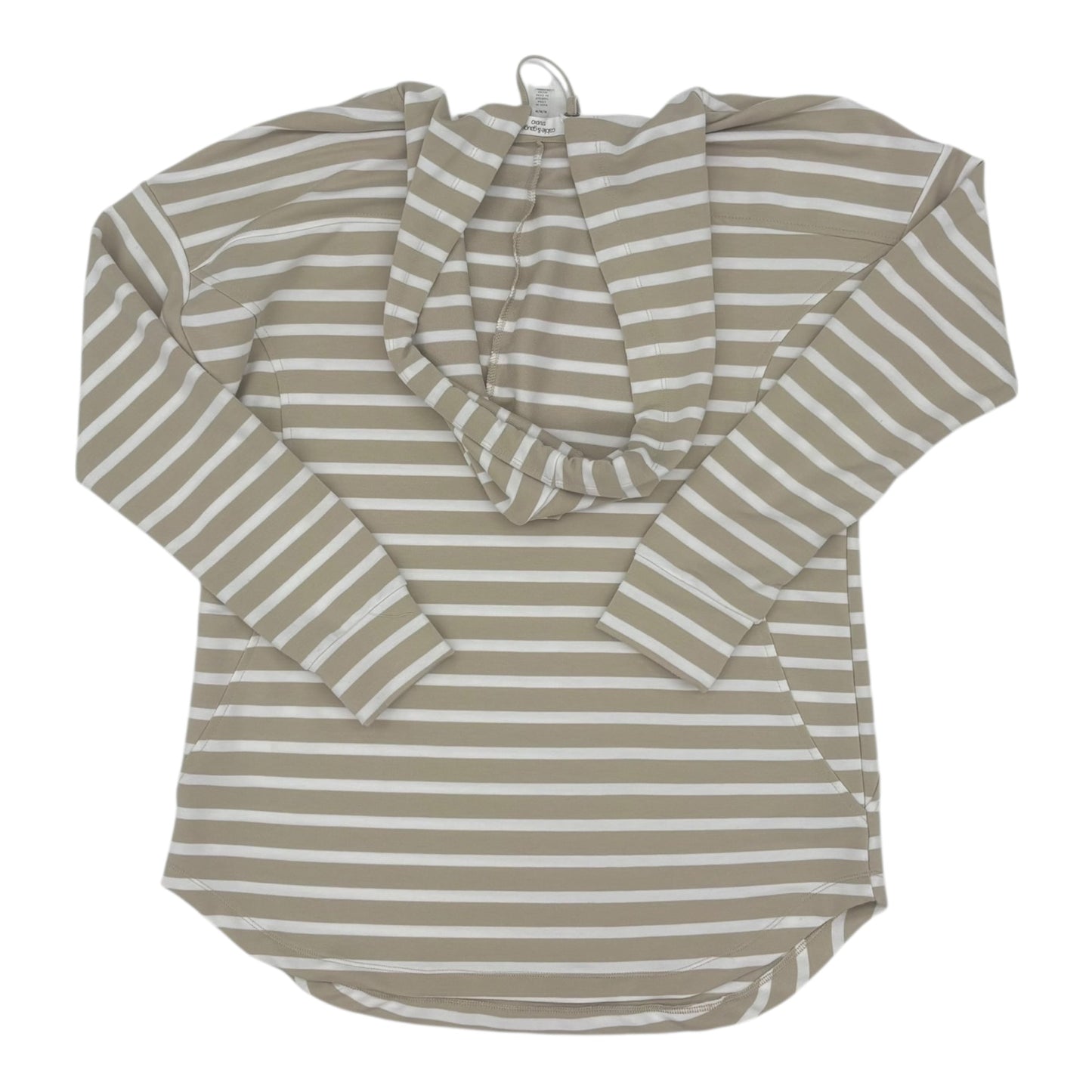 Sweatshirt Hoodie By Cable And Gauge In Tan, Size:M