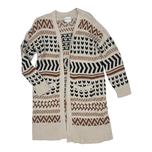 Sweater Cardigan By Pink Rose In Tan, Size:L